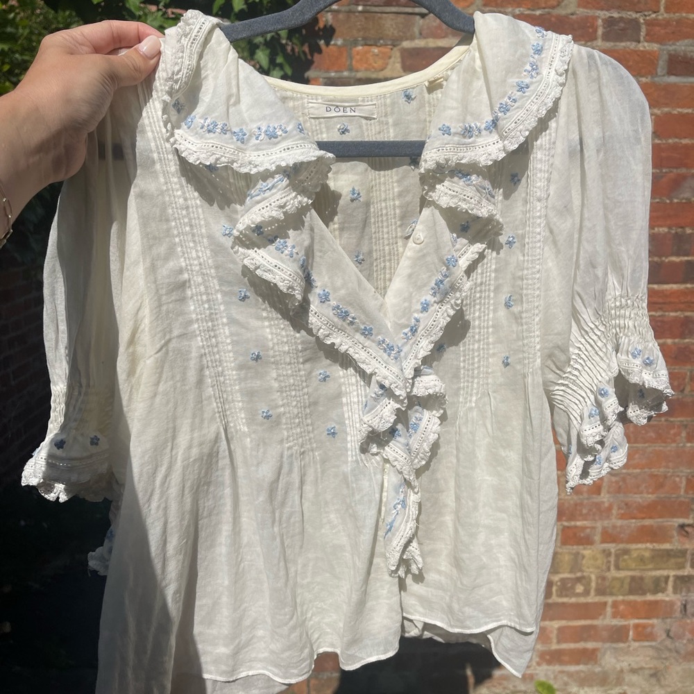 Doen Hettie Blouse Embroidered